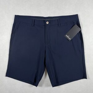 Primo Mens Navy Blue Performance Golf Shorts 9 Inch Inseam Size 38 NWT